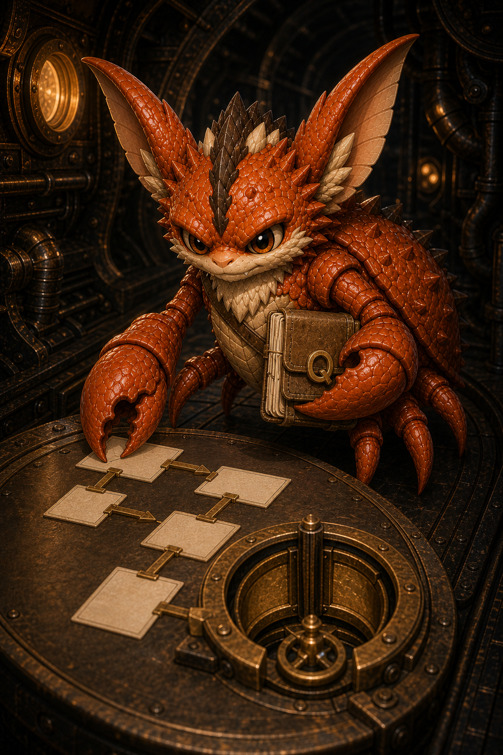 Quant Clawblin arranging connected planning cards